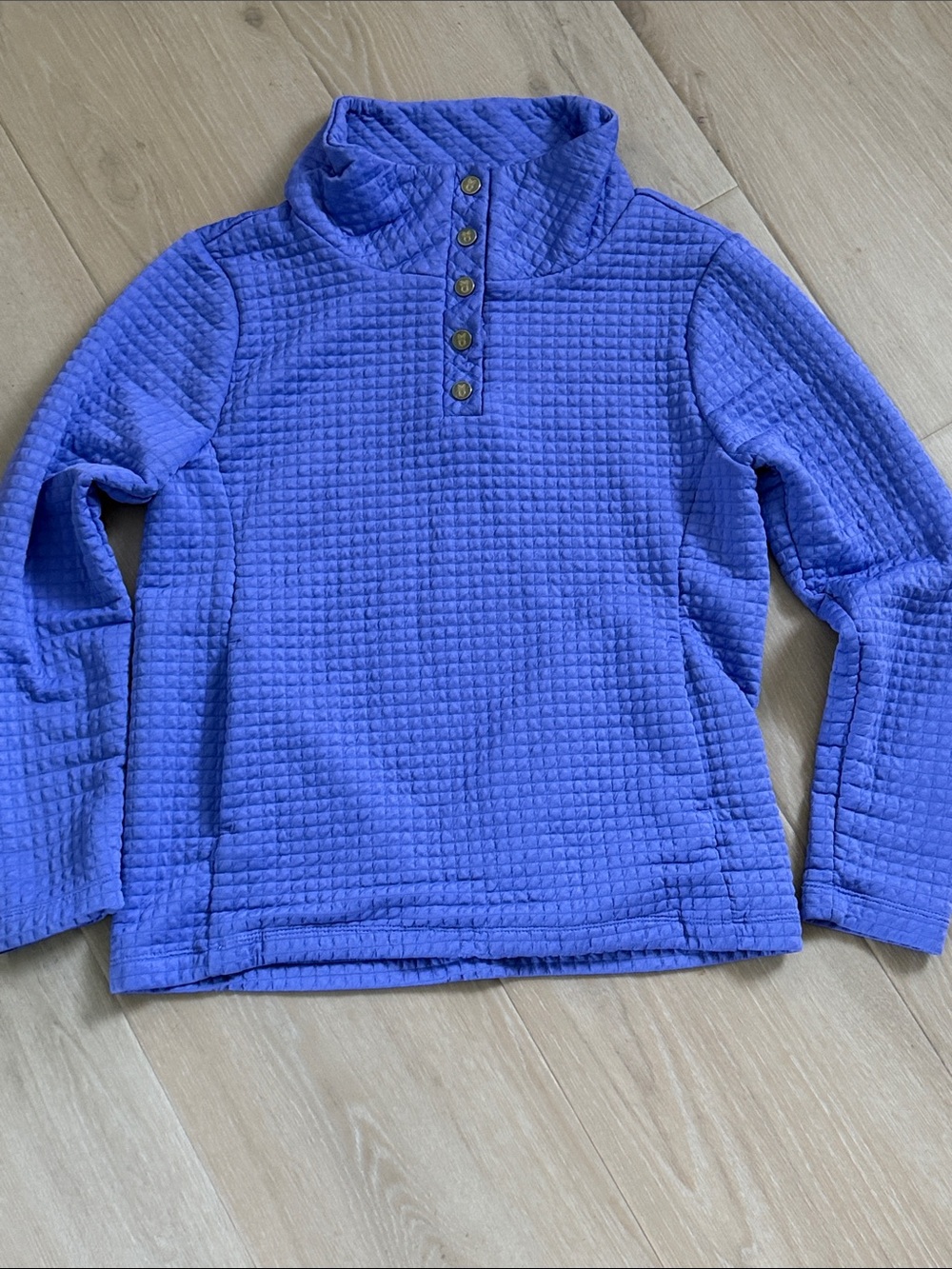 Dudley Stephens Quilted Perry Street 1/4 Snap Pullover Periwinkle Purple